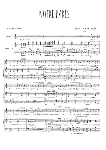 Notre Paris, hymne de guerre